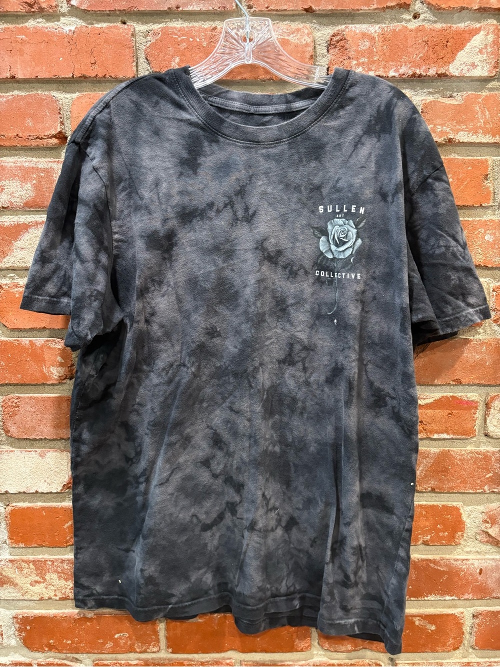 Sullen Art Collective Double Sided Acid Wash Graphic T Shirt Men’s L Black